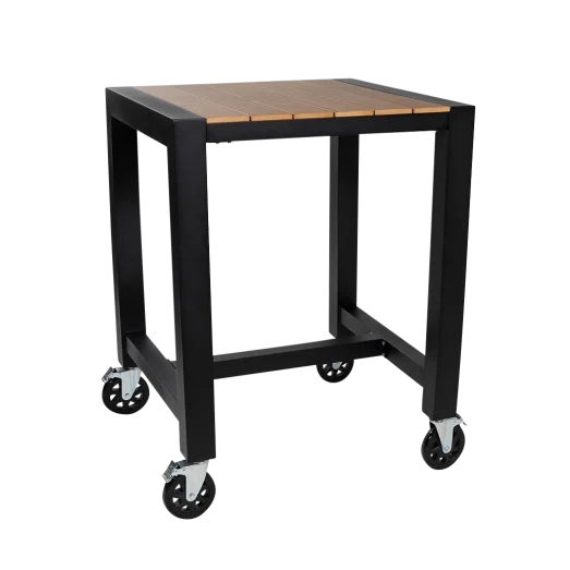 Cannes Aluminium & Polywood Outdoor Mobile Bar Table 84cm