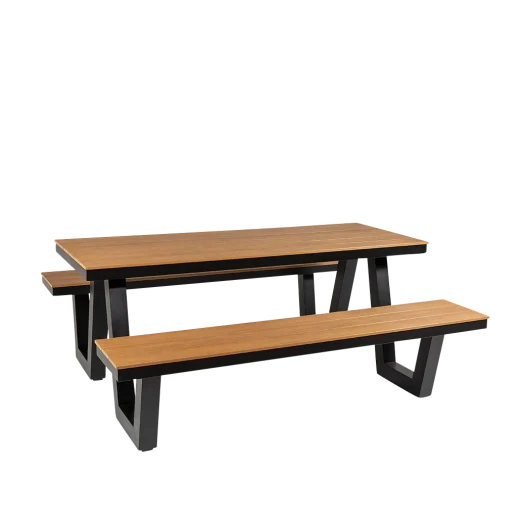 Wave Polywood & Aluminium Outdoor Picnic Table 180cm