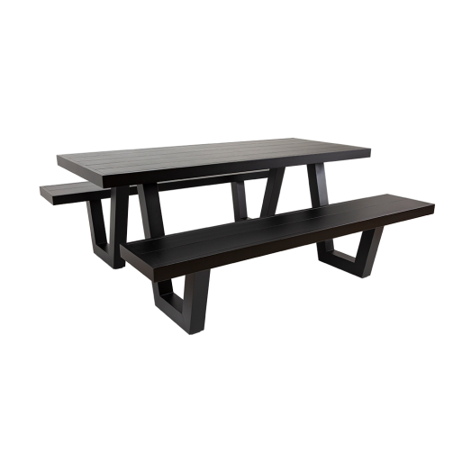 Wave Aluminium Outdoor Picnic Table 180cm
